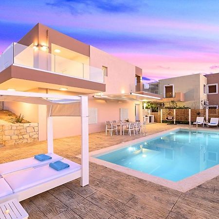 Allas Villa Heated Pool Chania  Bagian luar foto