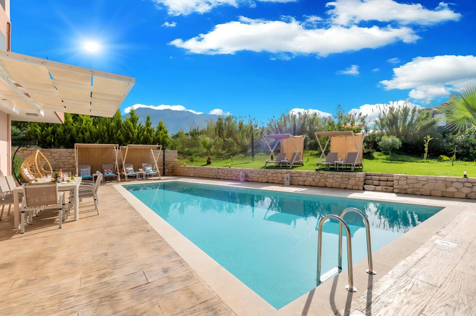 Allas Villa Heated Pool Chania  Bagian luar foto