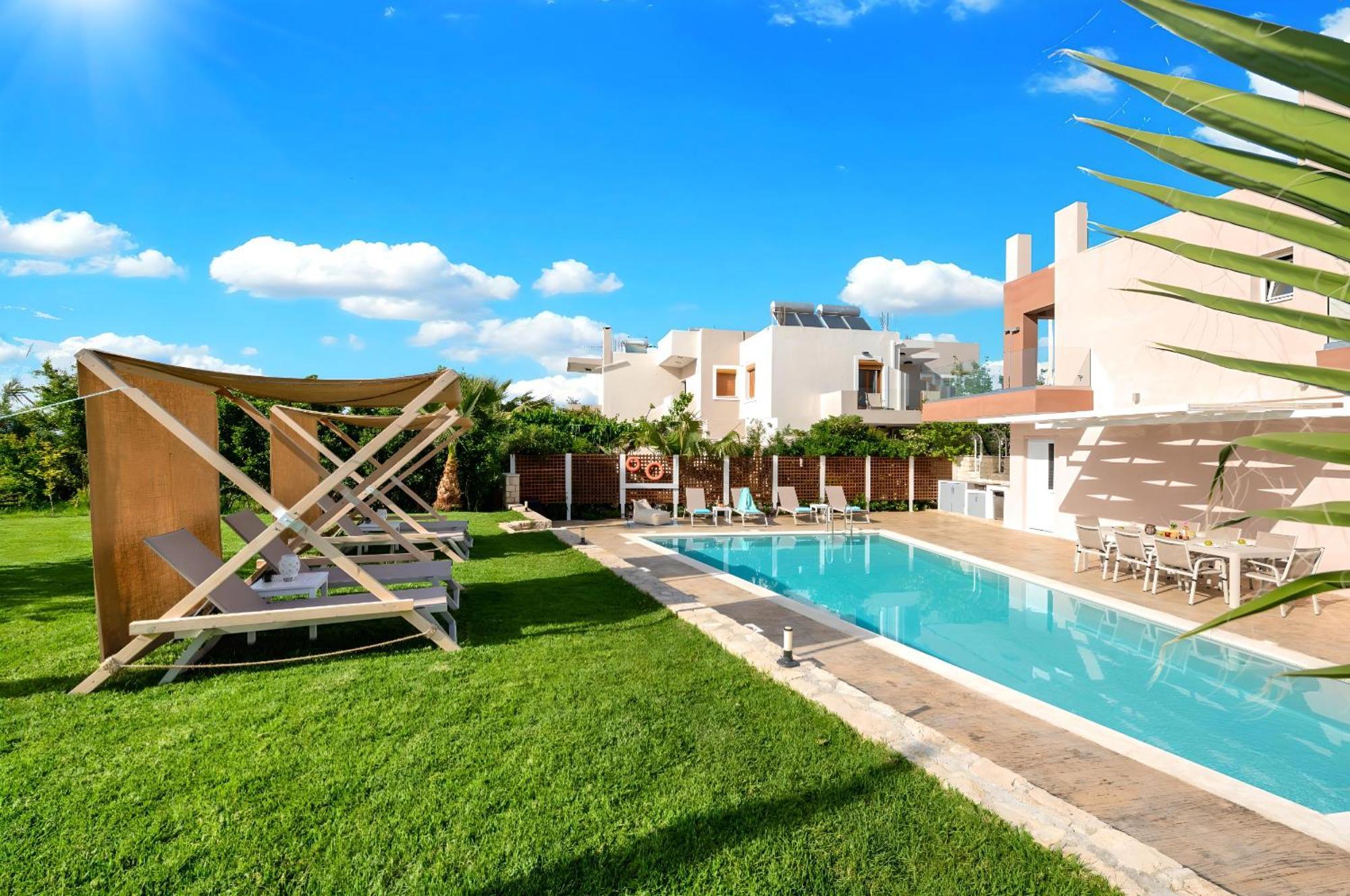 Allas Villa Heated Pool Chania  Bagian luar foto